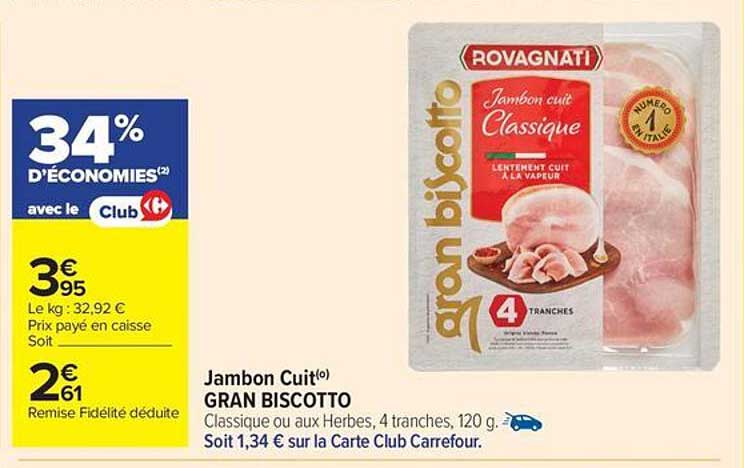 Jambon Cuit Gran Biscotto