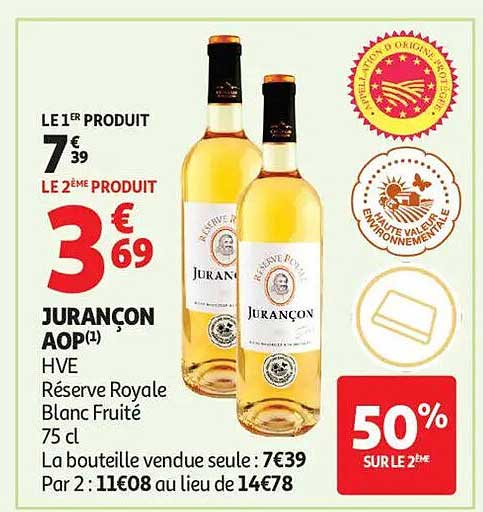 JURANÇON AOP - Réserve Royale Blanc Fruité 75 cl
