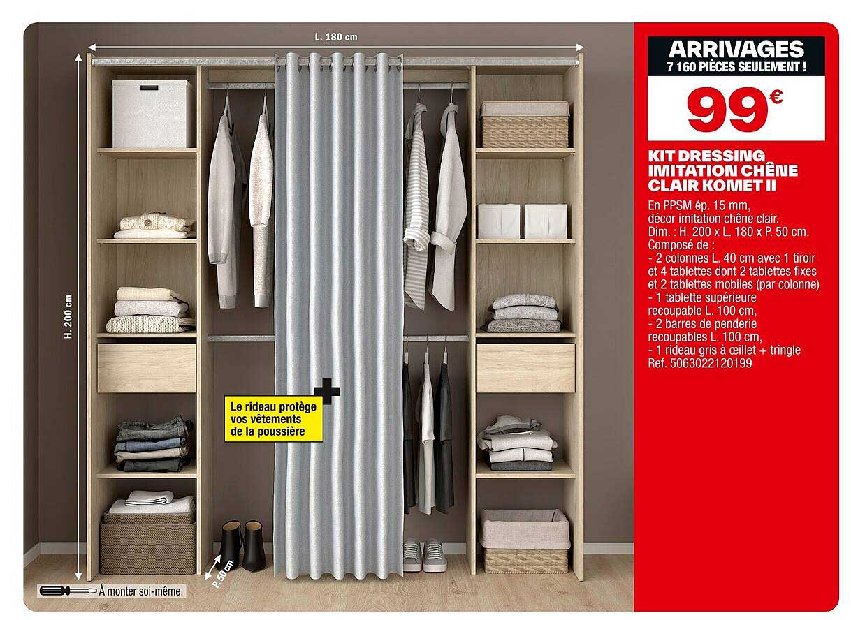 KIT DRESSING IMITATION CHÊNE CLAIR KOMET II