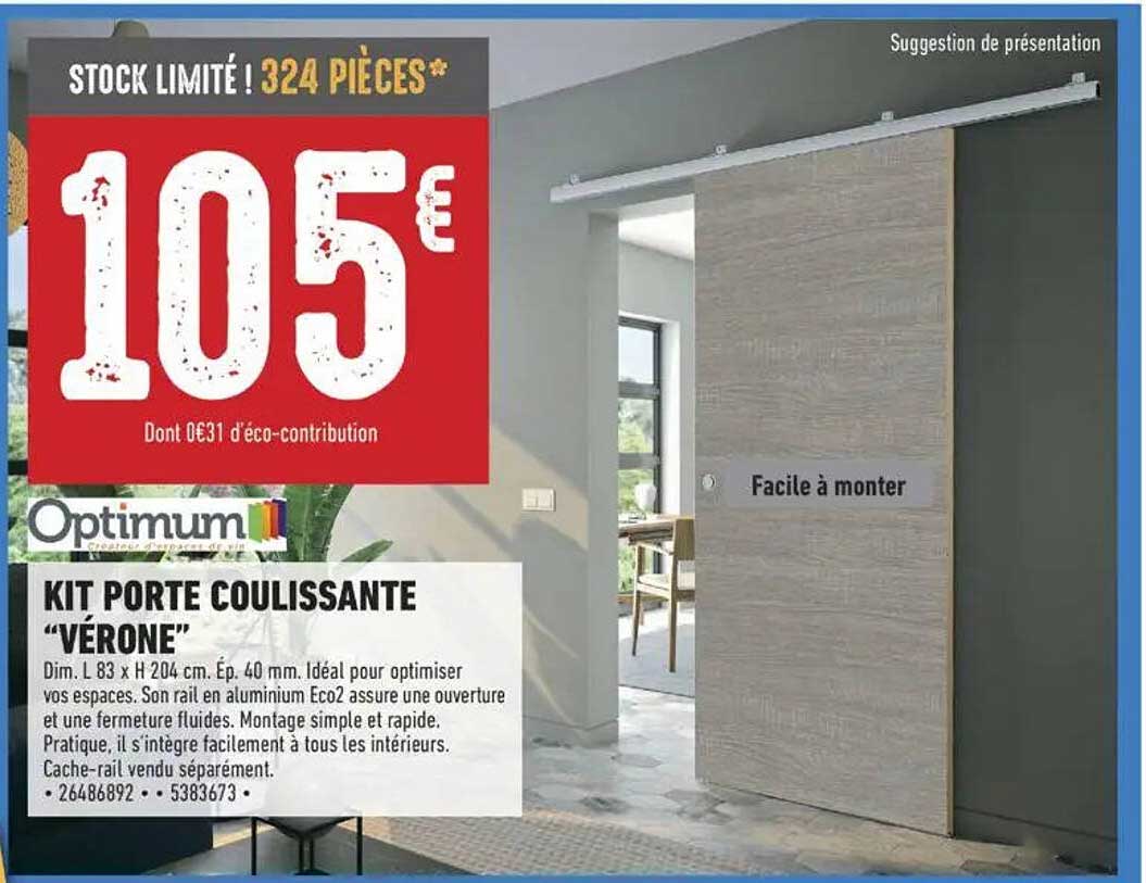 KIT PORTE COULISSANTE "VÉRONE"