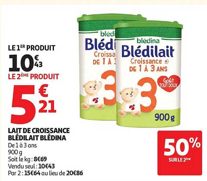 Lait de Croissance Blédilait Blédina