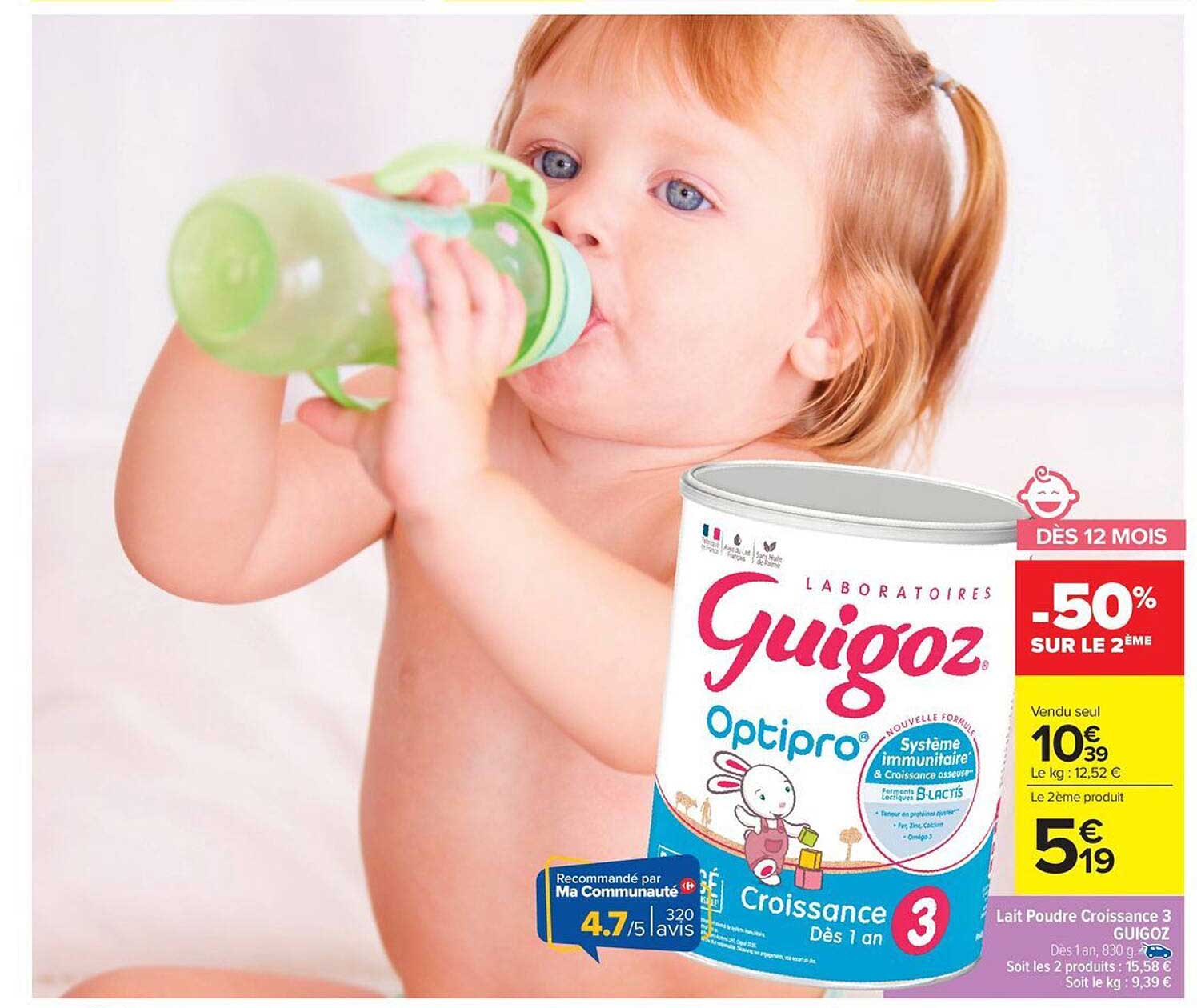 Lait Poudre Croissance 3 GUIGOZ