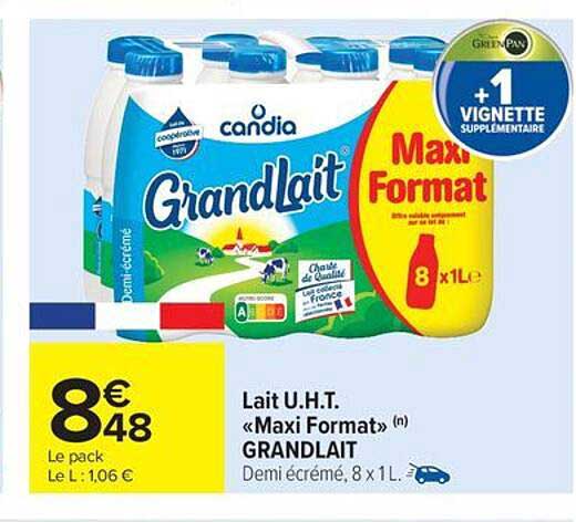 Lait U.H.T « Maxi Format » GRANDLAIT