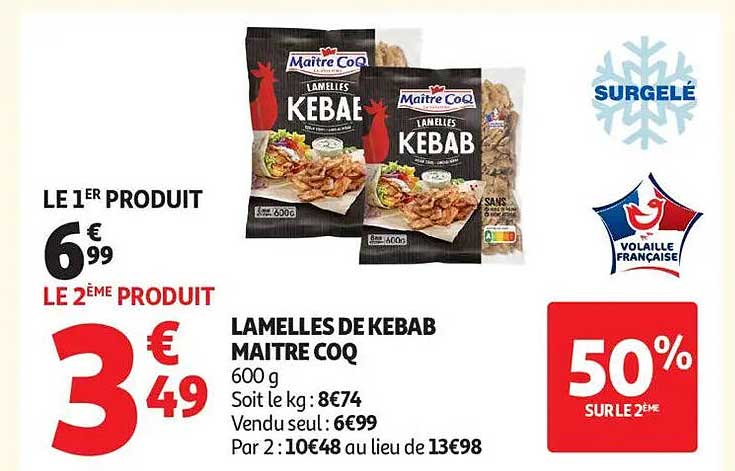 LAMELLES DE KEBAB MAITRE COQ