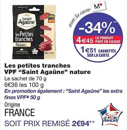 Les petites tranches VPF "Saint Agaûne" nature