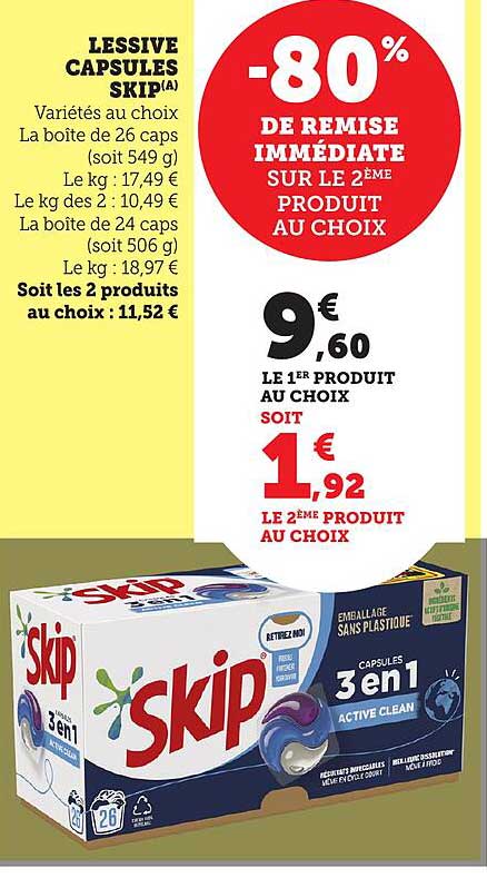 LESSIVE CAPSULES SKIP