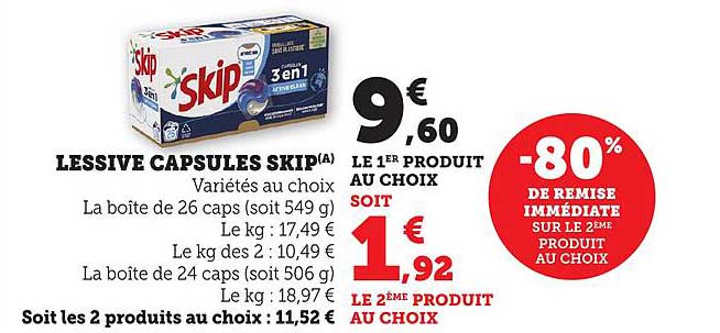 LESSIVE CAPSULES SKIP