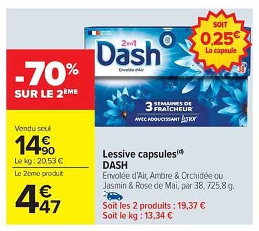 Lessive capsules(d) DASH