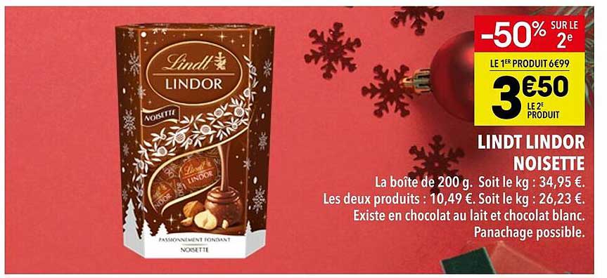 LINDT LINDOR NOISETTE