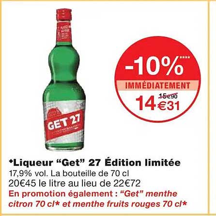 Liqueur “Get” 27 Édition limitée