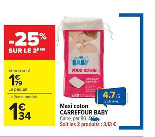 Maxi coton CARREFOUR BABY