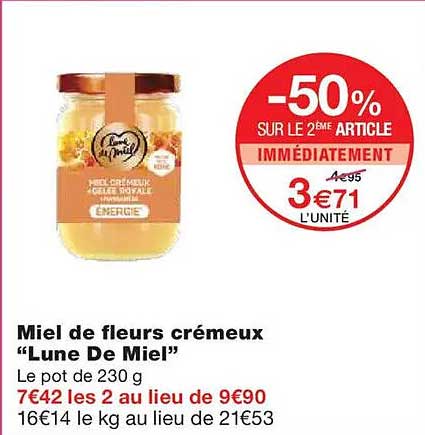 Miel de fleurs crémeux “Lune De Miel”