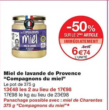 Miel de lavande de Provence “Compagnons du miel”