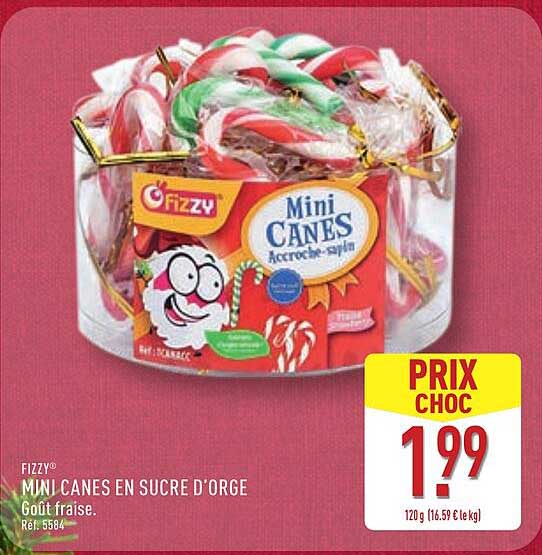 MINI CANES EN SUCRE D'ORGE