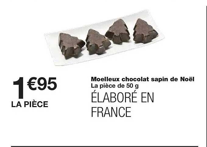 Moelleux chocolat sapin de Noël