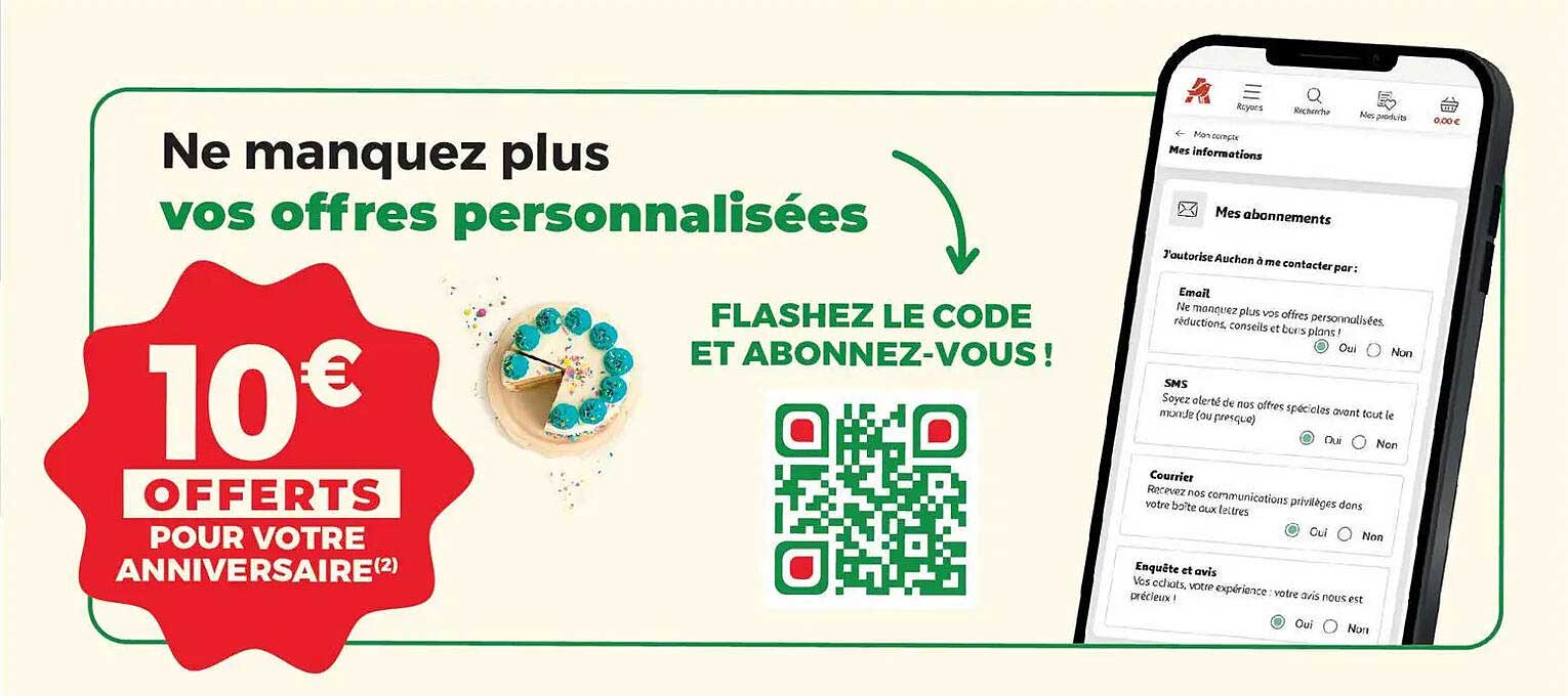 Ne manquez plus vos offres personnalisées