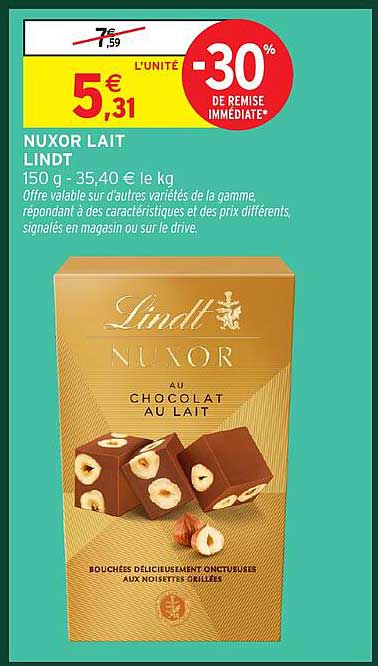NUXOR LAIT LINDT