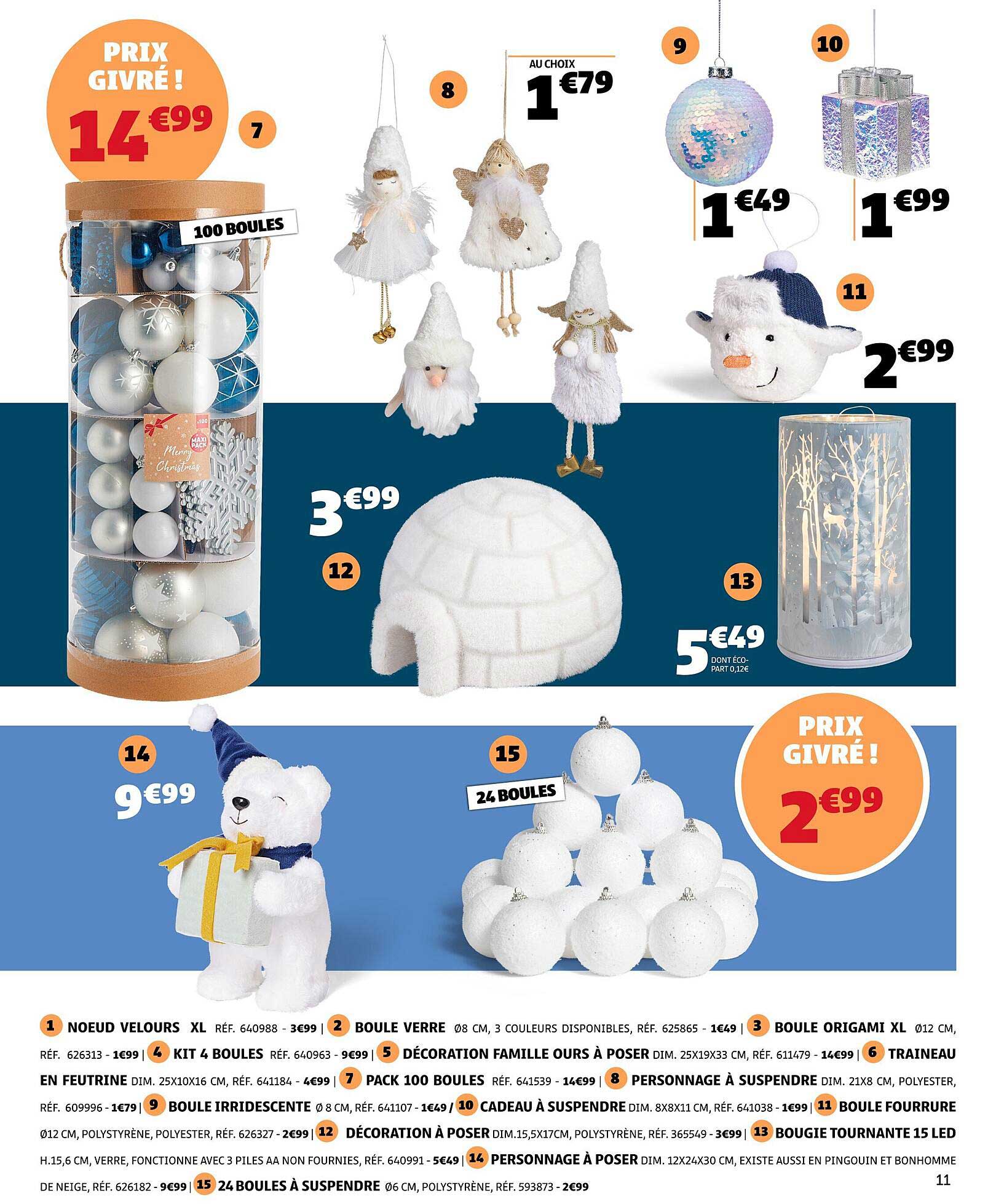 Pack de 100 Boules de Noël