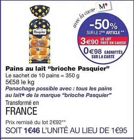 Pains au lait "brioche Pasquier"