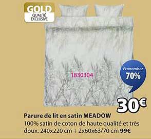Parure de lit en satin MEADOW