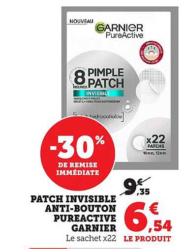 PATCH INVISIBLE ANTI-BOUTON PUREACTIVE GARNIER