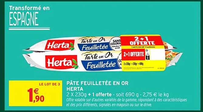 PÂTE FEUILLETÉE EN OR HERTA