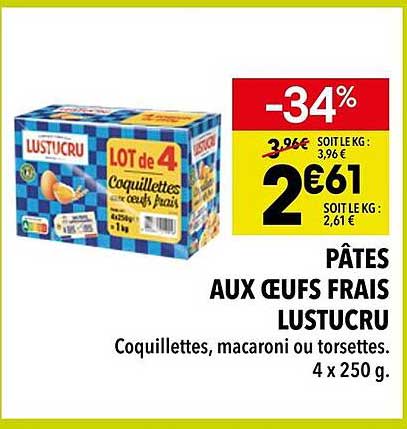 PÂTES AUX ŒUFS FRAIS LUSTUCRU
