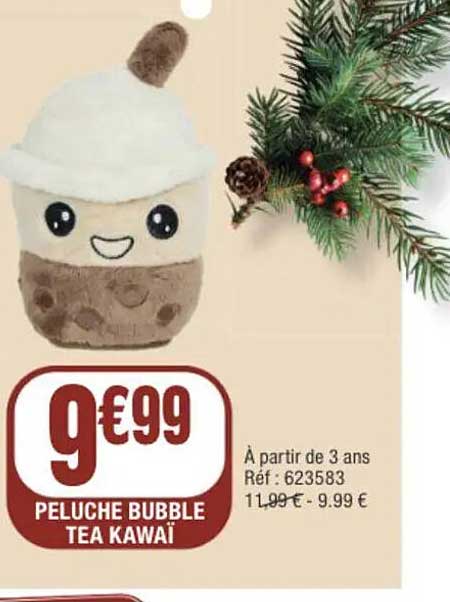 PELUCHE BUBBLE TEA KAWAÏ