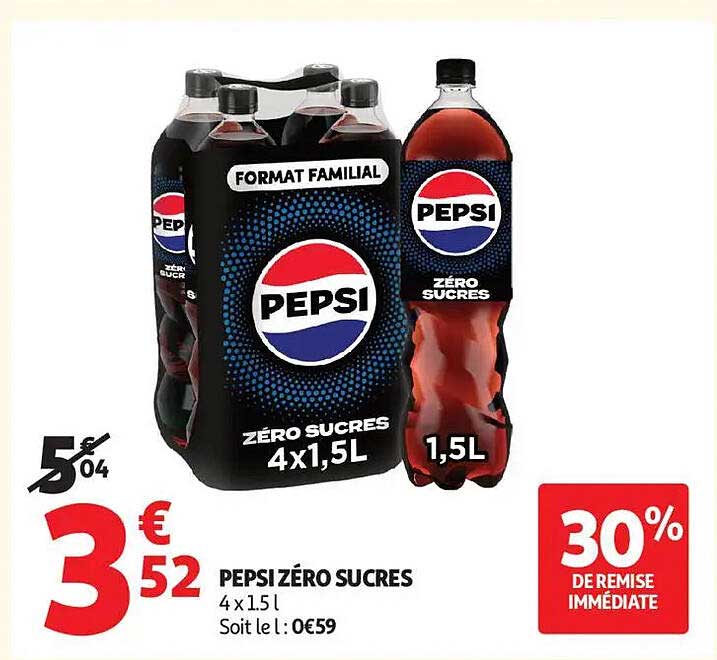 PEPSI ZÉRO SUCRES 4x1,5L