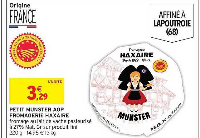 PETIT MUNSTER AOP FROMAGERIE HAXAIRE
