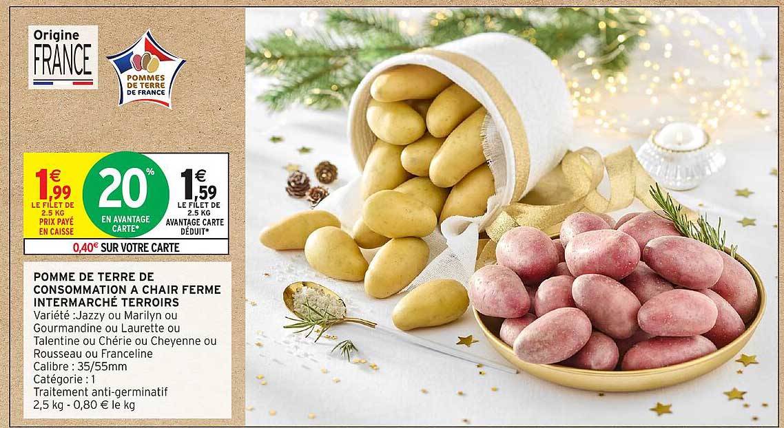 POMME DE TERRE DE CONSOMMATION A CHAIR FERME INTERMARCHÉ TERROIRS