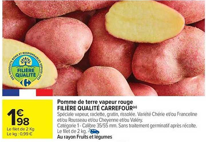 Pomme de terre vapeur rouge FILIÈRE QUALITÉ CARREFOUR