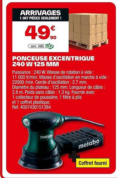 PONCEUSE EXCENTRIQUE 240 W 125 MM