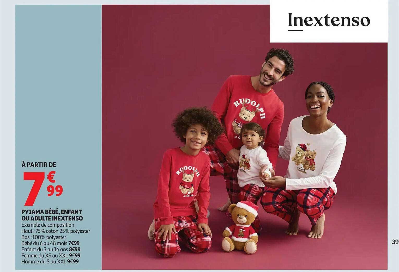 PYJAMA BÉBÉ, ENFANT OU ADULTE INEXTENSO