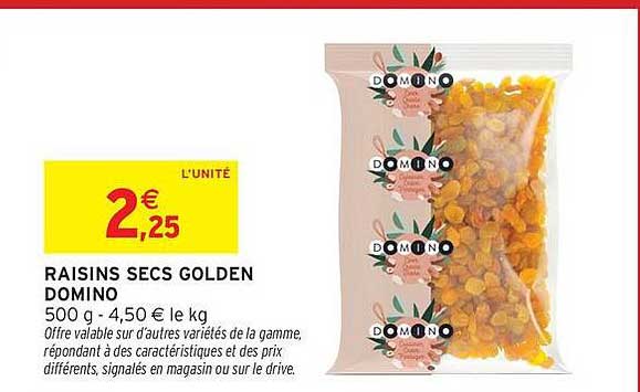 RAISINS SECS GOLDEN DOMINO