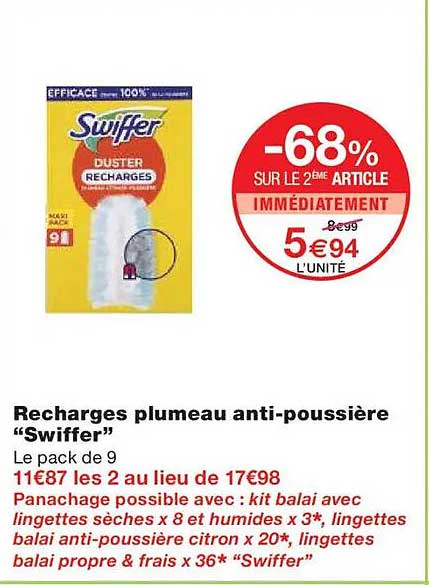 Recharges plumeau anti-poussière “Swiffer”
