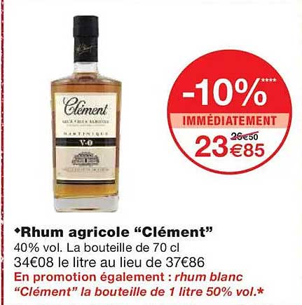 Rhum agricole “Clément”