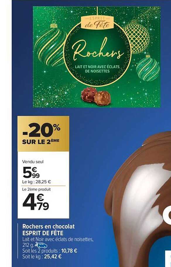 Rochers en chocolat ESPRIT DE FÊTE