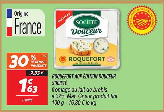 ROQUEFORT AOP ÉDITION DOUCEUR SOCIÉTÉ