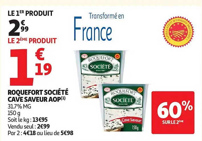 ROQUEFORT SOCIÉTÉ CAVE SAVEUR AOP