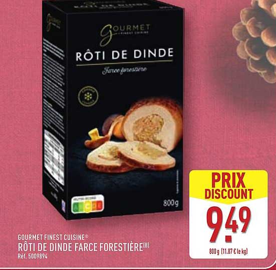 RÔTI DE DINDE FARCE FORESTIÈRE