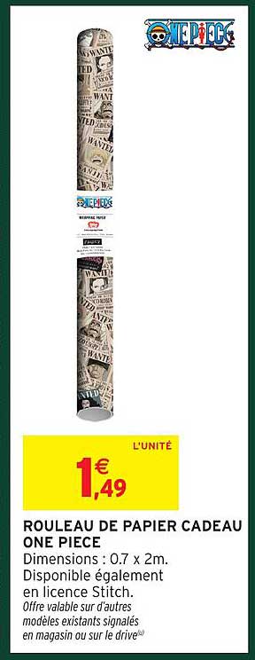 ROULEAU DE PAPIER CADEAU ONE PIECE
