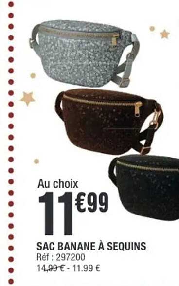 SAC BANANE À SEQUINS