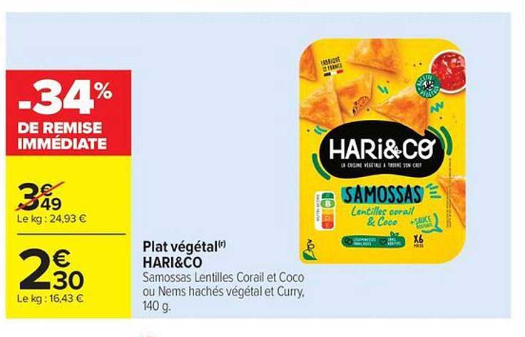 Samossas Lentilles Corail et Coco