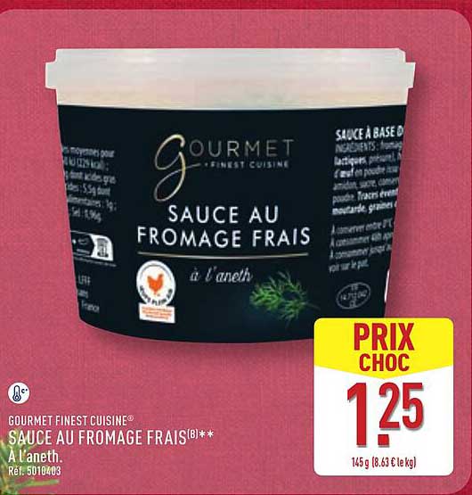 SAUCE AU FROMAGE FRAIS à l'aneth