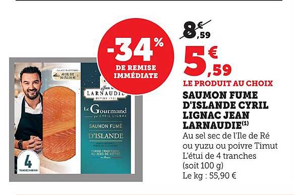 SAUMON FUME D'ISLANDE CYRIL LIGNAC JEAN LARNAUDIE