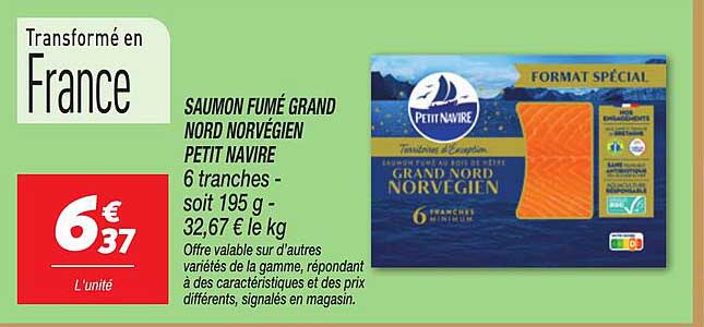 SAUMON FUMÉ GRAND NORD NORVÉGIEN PETIT NAVIRE