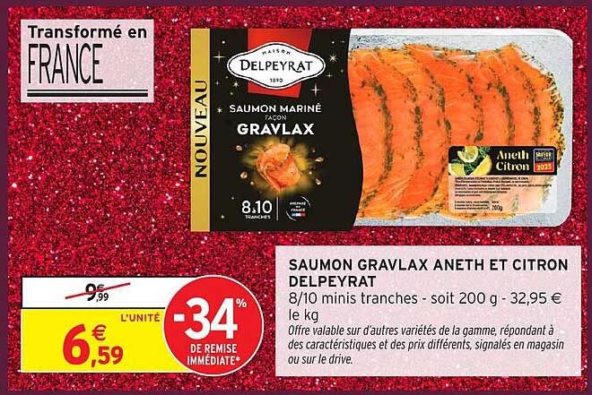 SAUMON GRAVLAX ANETH ET CITRON DELPEYRAT
