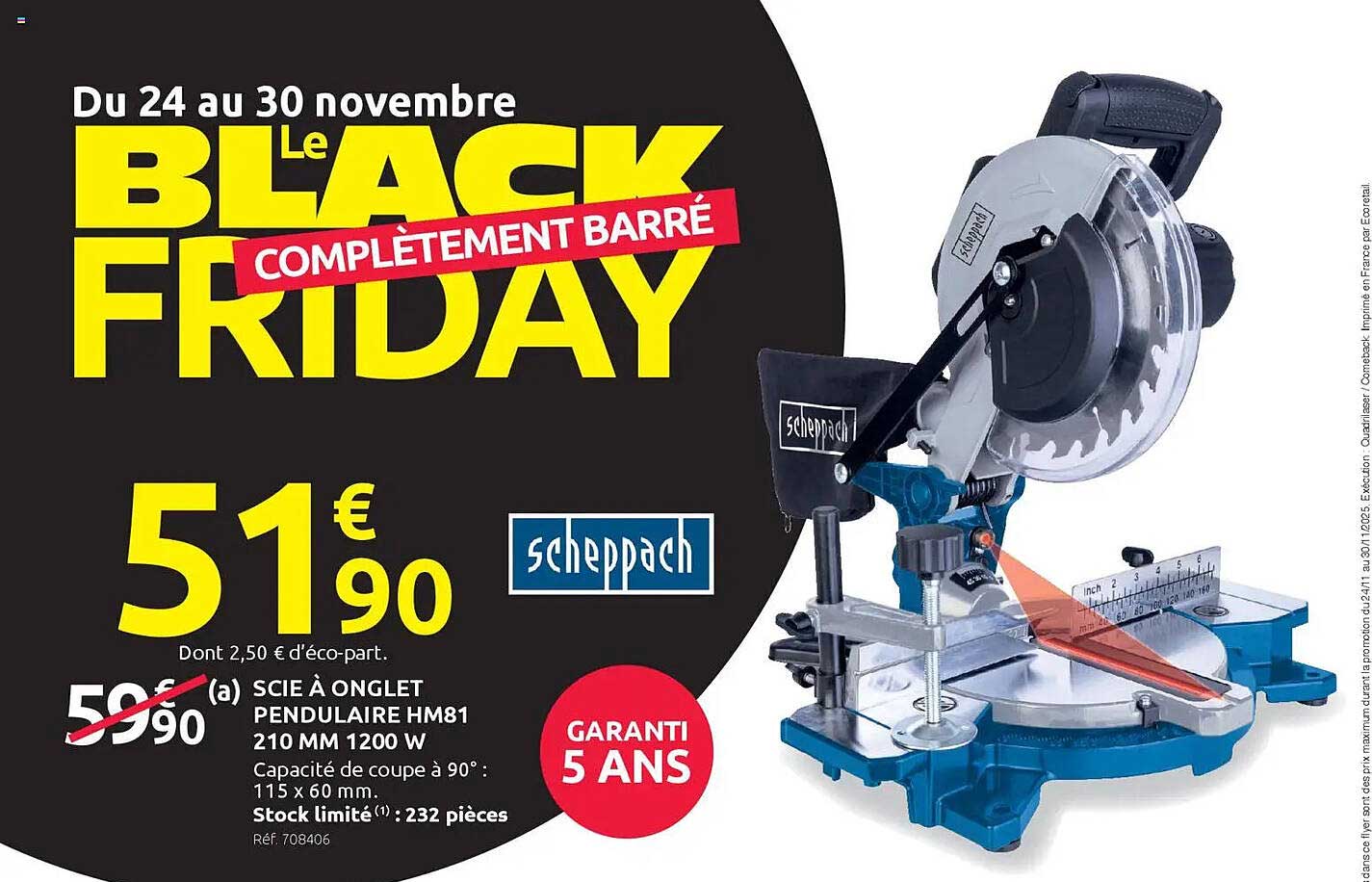 SCIE À ONGLET PENDULAIRE HM81 210 MM 1200 W