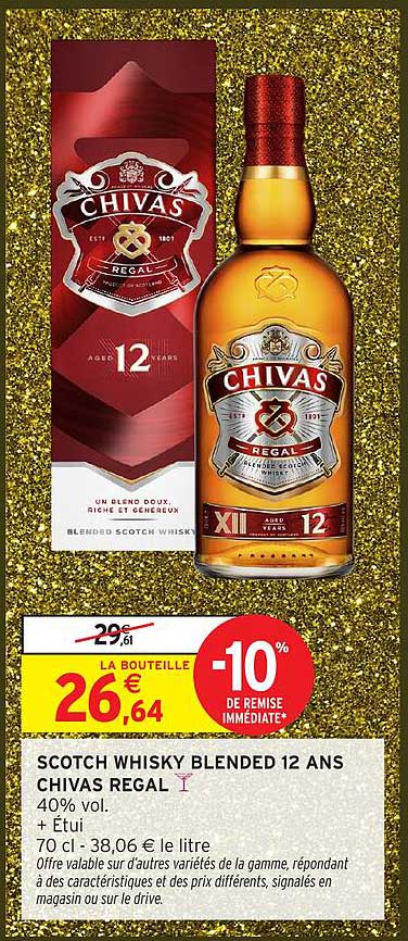 SCOTCH WHISKY BLENDED 12 ANS CHIVAS REGAL